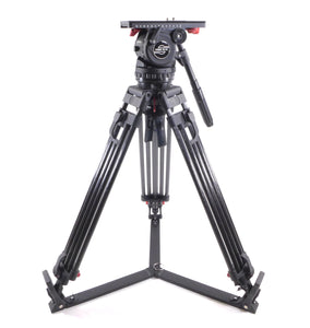 Sachtler VIDEO 18 S2 Fluid Head Carbon Fiber 100mm Tripod 18S2 Supports 48.5 lbs