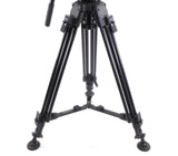 Cartoni Laser Z100 Fluid Head 2 Stage Aluminum Tripod Supports 22 lbs