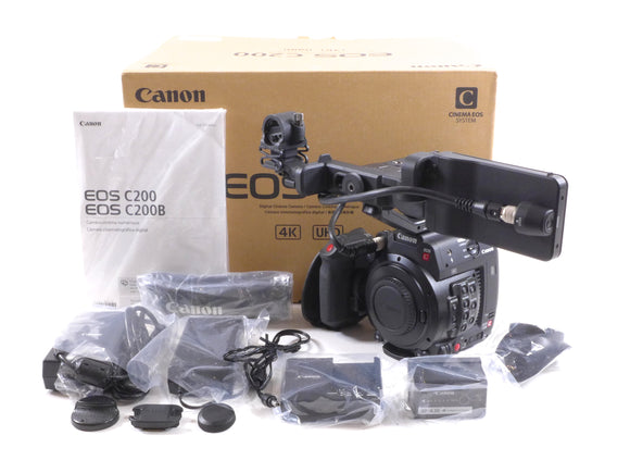 Canon Cinema EOS C200 Digital Camera Body w/ EVF LCD Monitor (EF