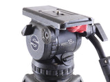 Sachtler Video 18P Fluid Head Tripod Carbon Fiber w/ Mid Level Spreader 18-P